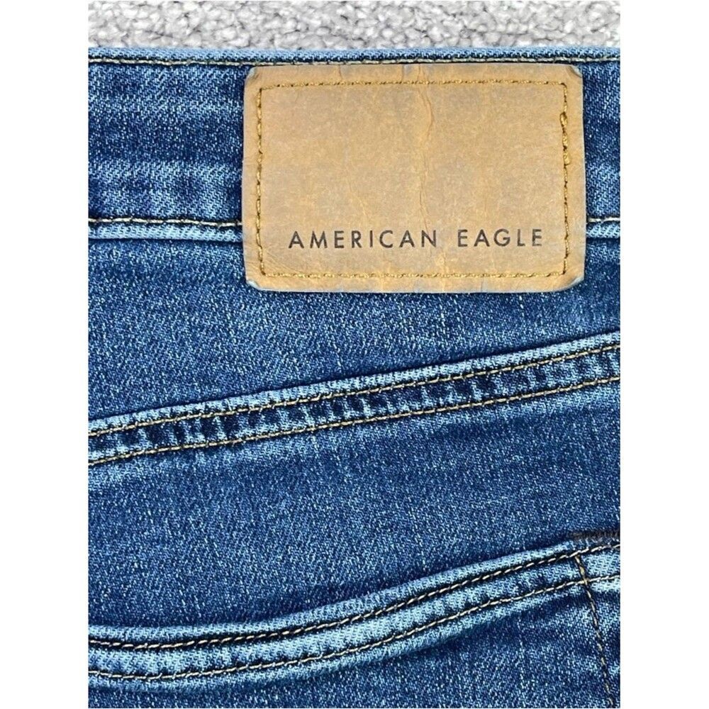 American Eagle AirFlex Jeans Men’s 32X28 Blue Slim Straight Mid-Rise Dark Wash - Picture 5 of 13